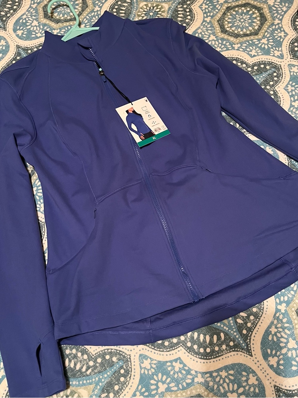 Dalia Royal Blue Full-Zip Utility Jacket